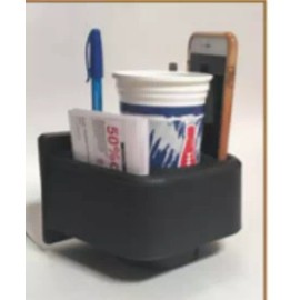 Unbranded Black Plastic Shopping Cart Cup , Cell Phone , Pen , Pad Coupon Holder Organizer