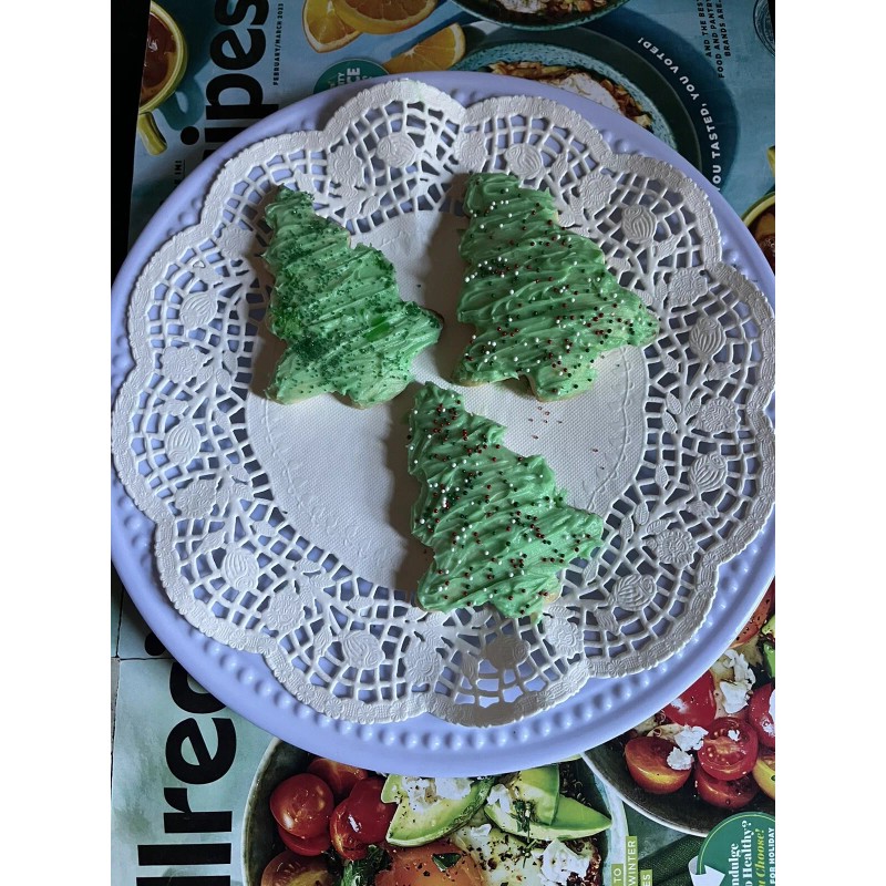 Unbranded Homemade Christmas Tree Cookies 1 Dozen Made Fresh
