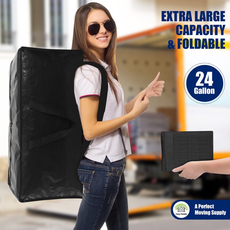 Cosy Family 4 Pack Heavy Duty Extra Large Moving Bags