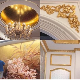 SGLS Italian Metallic Gold Leaf FOILS 6�6 Size SGLS Italian Metallic Gold Leaf FOILS (6�6 Size) for Gilding, Resin, Mysore Painting, Art and Crafts, Home Decoration, Nails DIYS Slime ETC (150 foils)