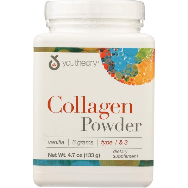 YOUTHEORY Vanilla Collagen Powder, 4.7 OZ