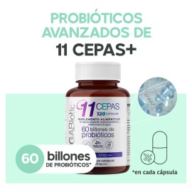 Probioticos 11 Cepas de 60 Billones Megabiotic 120 Cápsulas Sin Sabor Suplemento Alimenticio Para Hombre y Mujer 120 Porciones