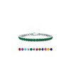 Iefil Emerald Tennis Bracelets for Women - May Birthstone Bracelet Sterling Silver, Emerald Jewelry | Anniversary Birthday Gifts for Women, Wedding Bracelets for Brides, Size 7"