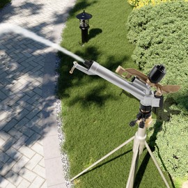 1.5" Agriculture Farm Irrigation Sprinkler Lawn Sprinkler Irrigation Spray Gun Large-Area Watering Spray 360° Rotary Farm Lawn Garden Irrigation