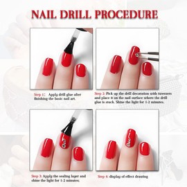 1 Box/12 Grid Nail Art Rhinestones, White Beads for Nails, Semicircular Pearl Balls, Nail Charms, Small Stainless Steel Beads, Caviar Beads, White Flatback Beads for Women, Acrylic Nail Decorations