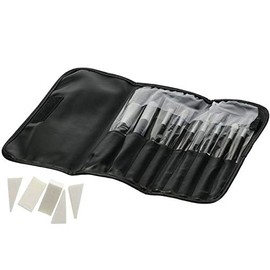 9 Cosmetic Brushes Cosmetic Brush Set Powder Brush Set with Bag Faux Leather