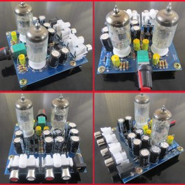 Vacuum Tube Pre Amplifier Kit, AC 12V 0.8A 6J1 Vacuum Electron Tube Valve Preamp Amplifier Board Headphone Amp Parts Musical Fidelity Kit DIY Tube Amplifier Kit