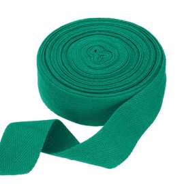 HARFINGTON - Cinta de sarga de algodón de 1-3/16 pulgadas, rollo de 11 yardas, cinta de espiga, cinta de unión al sesgo para manualidades DIY, costura, envoltorios de regalo, verde
