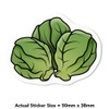 4 x Small 50mm 'Sprouts' Permanent Sticker Decals for Cars/Windows/Bins/Walls