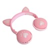 Cute Cat Ear Glowing Wireless Bluetooth Headphone HIFI Sports Folding