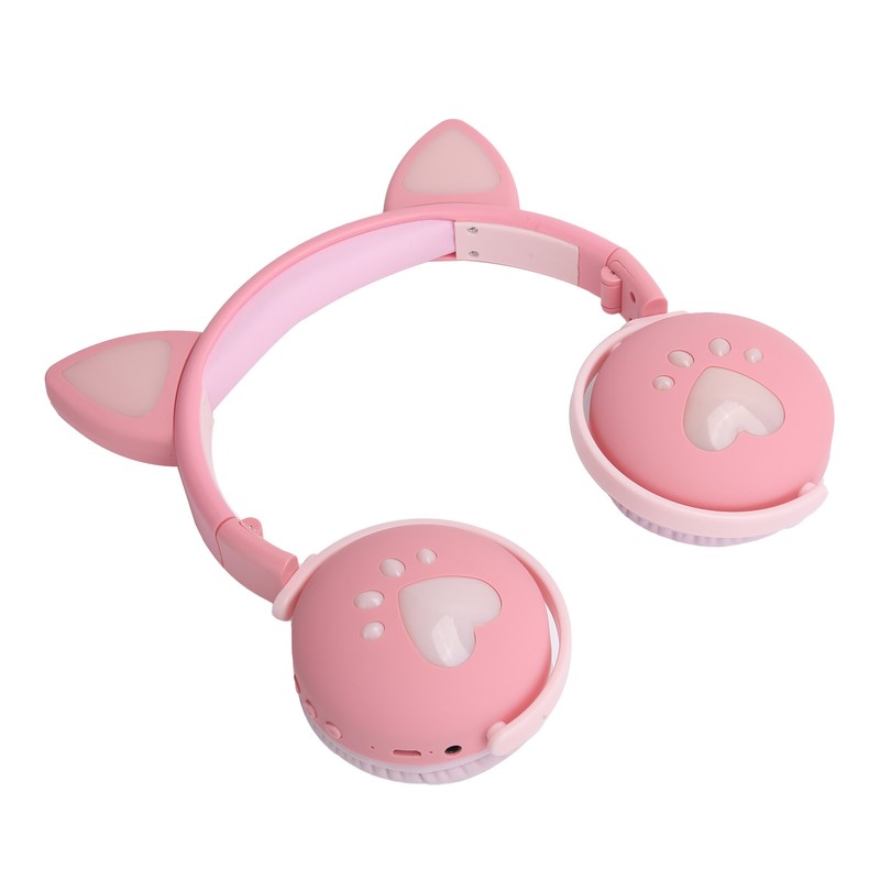 Cute Cat Ear Glowing Wireless Bluetooth Headphone HIFI Sports Folding