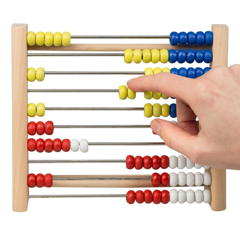 Idena 22924 Wooden Counting Frame with 100 Threaded Beads in