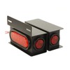 Supoika 2 Pack Steel Trailer Light Box with 6" Red