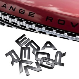 Car Emblem for Front Hood or Trunk lid Rear ABS Material car Badge car Style Replacement (Matte Black)