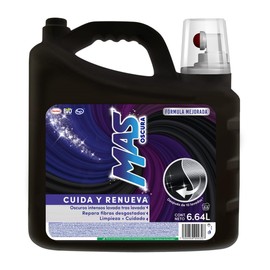 MAS - Oscura Detergente Lquido, 6.64L Colores Oscuros Intensos con Efecto Suavizante (88 Cargas) para Ropa de Color Oscura y de Mexclilla. Cuida el...