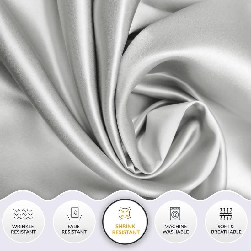 Lazzaro Home Satin Silk Pillowcases For Hair And Skin 2