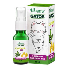 Waggys Aceite Relajante  Catnip para Gatos - Apoyo para el manejo de Estrs y Ansiedad, Inflamacin, Piel y Pelo - Adicionados con Omegas y Aceite...   