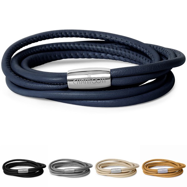 Chamoon® Premium Leather Bracelet for Women, Magnetic Closure, Stainless Steel,