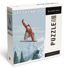 Breckenridge, Colorado, Jumping Snowboarder (1000 Piece Puzzle, Challenging Jigsaw Puzzle for Adults, Made in USA)
