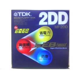 TDK 1pc 3.5" 2DD Floppy Disc Unformat MF2DD in Plastic Case Super EB Fine Coat for Warpro