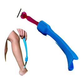 Razor Extension for Women - 26cm Long Handle - Compatible with Standard Wet Razors - Ergonomic & Non-Slip - Ideal for Pregnancy, Surgery, Back Pain (Blue)