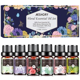 Hotel Diffuser Oils Gift Set - 6x10ML Luxury Fragrance Oil Blend, Hotel Scent Essential Oils Set for Diffuser, Candle, Soap Making Scents:_Floral 