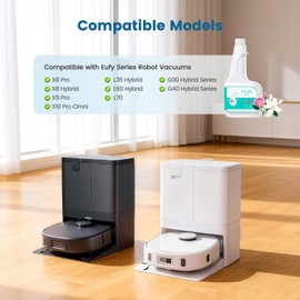 Floor Cleaning Solution Compatible with eufy C28, Omni C20, X10 Pro Omni, X8 Pro, G series, L Series Robot Vacuums, Dilution Ratio 1:200, 473 ml /15.99 fl oz, for Multi-Surface Hard Floor(3 Bottles)