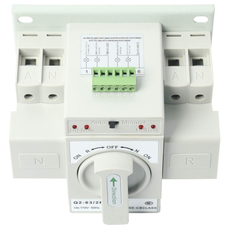 110V 2P 63A MCB type Mini Dual Power Automatic Transfer