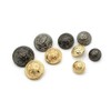 Fashion Decorative Metal Buttons Lace Mesh Surafce With Logo Coat