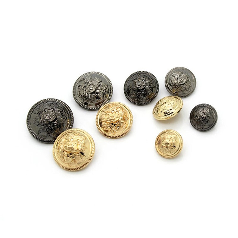 Fashion Decorative Metal Buttons Lace Mesh Surafce With Logo Coat