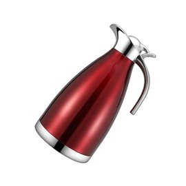 COLLBATH Stainless Steel Insulated Kettle 2l Flask Red Vacuum Insulated Water Bottle Thermal Bottle