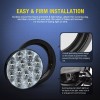 Nilight 2PCS 4" White Round LED Reverse Back Up Light