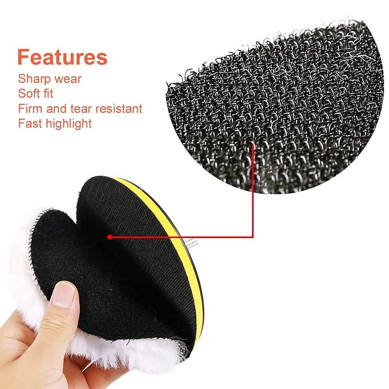 7 Pcs Wool Polishing Buffing Pads Buffer Foam Drill Wheel