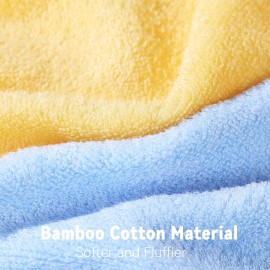 Yoofoss Luxury Bamboo Washcloths Towel Set 10 Pack Baby Wash Cloth for