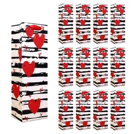 12 Stück Wein-Geschenktüten, Valentinstag-Geschenktüten Wein Flaschentüten Geschenktüten Weinflaschen Verpackung, Party, Einzelhandel