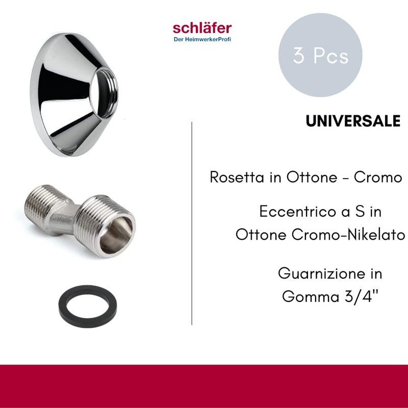 Pair of Eccentric S Pieces with Brass Rosette ½" x