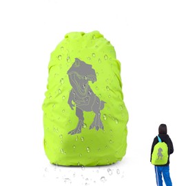 ZARADU Backpack Rain Cover, Rain Cover School Bag, Safety, Reflective Picture School Bag Rain Cover with Dinosaur, Motif School Bag Rain Cover, Ideal for School, Cycling, Camping