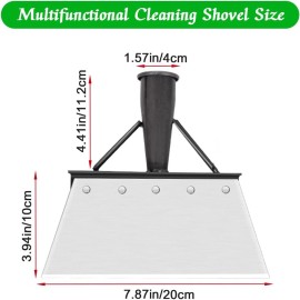 Garden Shovel Heavy Duty Steel Multifunction Cleaning Flat Shovel Weeding Tools