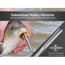 Hobby Clamp 18 cm Fine Internal Toothed Stainless Steel Hook Remover Fishing Sports Workshop Tool Silver