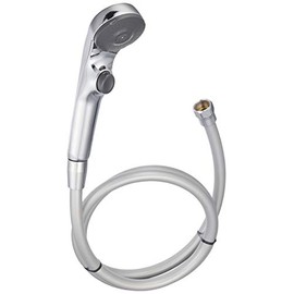 KVK Water-Saving e-Shower nf Showerhead (Plated/One Stop) with Hose, Pressure Reducing Valve, and Attachment - Plated PZS315TS-2