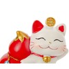 Maneki Neko Statue - Tiny Money Lucky Cat, Caishen Cat,