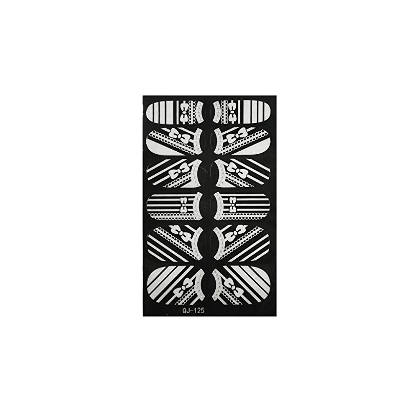 Allydrew Black and White Nail Art Nail Wraps, Super Cute