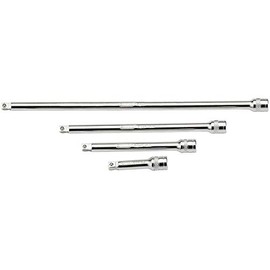 Draper 16766 1/4 Inch Square Drive Satin Chrome Wobble Extension Bar 4 Piece Set , Blue