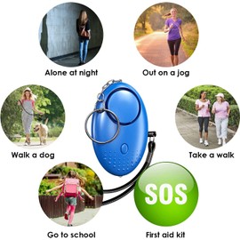 Emergency Personal Alarm [5 Pack], Qoosea Scream Safesound Alarm 140dB LED Flashlight for Kids/Women/Elderly/Student Self Defense Protection Secured