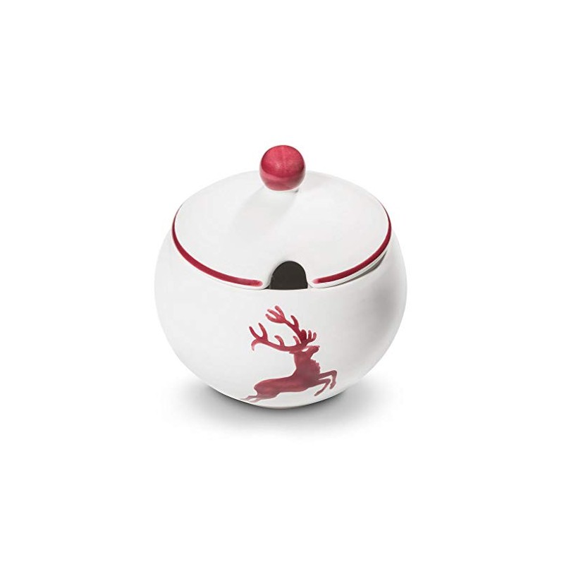 GMUNDNER KERAMIK Sugar Bowl with Cut-Out Diameter 10 cm Bordeaux