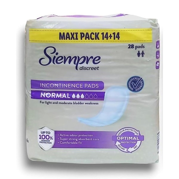 Hygiene Siempre Discreet Pads - Incontinence Pads - Normal |