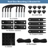 Erato Pack of 4 Universal Roof Box Mounting U Bracket