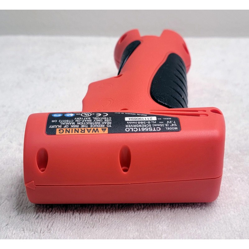 SNAP-ON TOOLS CORDLESS 1/4" SCREWDRIVER CTS561CL BODY SHELL HOUSING ORANGE