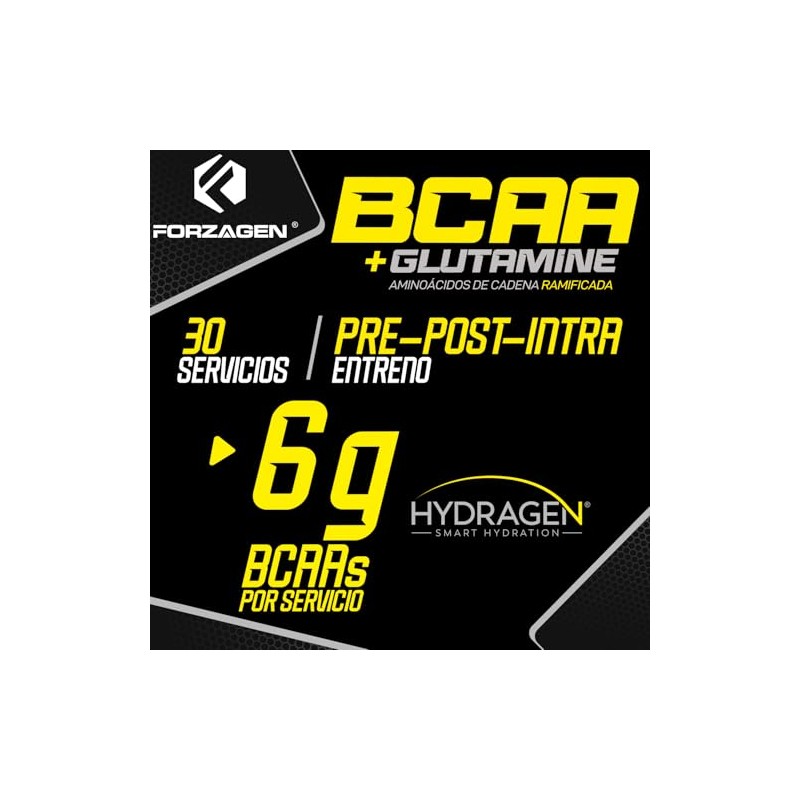 Forzagen Aminoácidos Bcaa Glutamine Glutamina Servicios Sabor Piña Post Intra