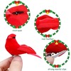 6PCS Christmas Cardinal Birds with Clips - 2.76 Inch Artificial